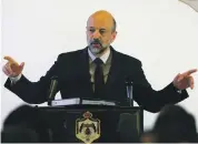  ??  ?? Jordan’s Prime Minister Omar Razzaz has his work cut out to form a Cabinet