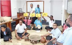  ??  ?? The staff of Westpac Fiji and iTaukei Language and Culture Unit under the Ministry of iTaukei Affairs showcase the iTaukei culture via video conferenci­ng to Westpac’s overseas branches.
