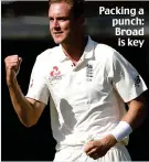  ??  ?? Packing a punch: Broad is key