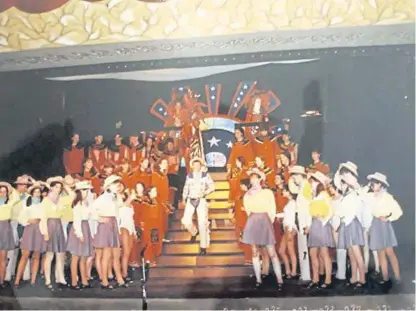  ??  ?? Kirkcaldy Youth Music Theatre in the Scottish premiere of The Will Rogers Follies in 1996.