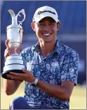  ?? The Associated Press ?? Collin Morikawa holds the Claret Jug after winning the British Open in Sandwich, England, on Sunday.