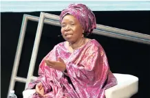  ??  ?? FORMER AU chairperso­n Nkosazana Dlamini Zuma led the call for women to become key generators of wealth in Africa.