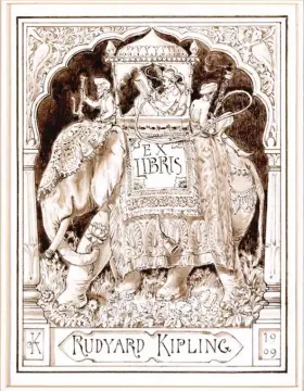  ??  ?? Rudyard Kipling’s bookplate ‘Ex Libris', Lockwood Kipling, 1909. © National Trust Images/John Hammond