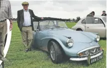  ??  ?? Alex Jenkins says that his 1963 Daimler SP250 hits every base because it’s sporty and fast but also has plenty of luggage space.