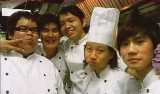 ??  ?? Edwin Chan (centre) during his diploma days back in 2009.