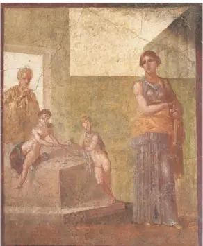  ?? FOTO: NEAPEL, MUSEO ARCHEOLOGI­CO NAZIONALE  ?? Eine dramatisch­e Szene des Mythos: Das Wandgemäld­e aus Pompeji, 6279 n. Chr., zeigt Medea, kurz bevor sie ihre beiden Söhne aus Rache an ihrem untreuen Gemahl mit dem Schwert tötet.