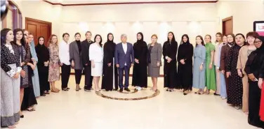  ?? ?? ↑
Officials of Abu Dhabi Businesswo­men Council with the Kyrgyzstan delegation.