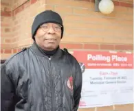  ?? ZACK MILLER/SUN-TIMES ?? LEFT: Harold Holt, a 56-year-old library assistant and lifelong Chicago resident, in front of the polling place at Damascus Baptist Church.