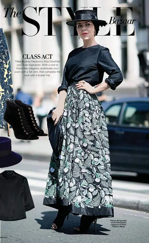  ??  ?? 2 Ulyana Sergeenko works Edwardian elegance at Paris Fashion Week