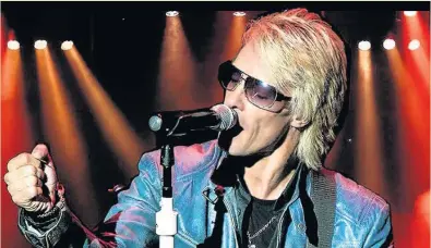  ??  ?? ●●The world’s leading Jon Bon Jovi look-alike, Tony Pearce, is set to take the stage as rock band Bon Jovi Experience arrive at Stockport Plaza this Friday