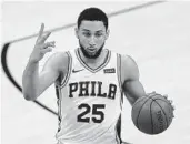  ?? KEVIN C. COX GETTY IMAGES ?? Ben Simmons, a three-time All-Star, took much of the blame for the 76ers’ early exit from the playoffs.
