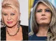  ?? Foto: dpa ?? Wer ist jetzt die First Lady? Ivana (links) oder Melania Trump?