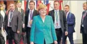  ?? REUTERS ?? German Chancellor Angela Merkel at the European Union leaders summit in Brussels, Belgium on Friday.