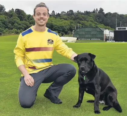  ?? PHOTO: GREGOR RICHARDSON ?? Smiling pair . . . Otago strength and conditioni­ng coach Blaine Clancy and his dog Maley have teamed up to help get the Volts into top shape.