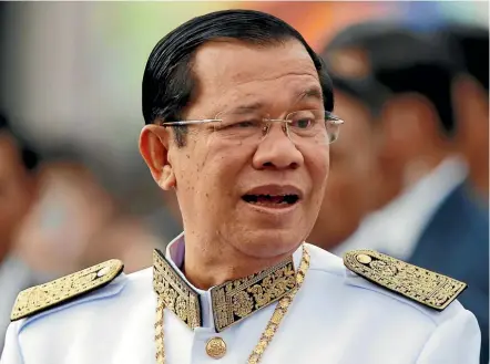  ??  ?? As Facebook grows more influentia­l in Cambodia, with many Cambodians using it as their sole source of news, Prime Minister Hun Sen’s government has increasing­ly used it to spread propaganda and silence critics, opponents say.
