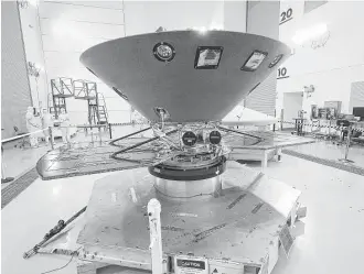  ?? Matt Hartman / Associated Press ?? NASA’s InSight lander will soon be headed on a six-month mission to Mars in the first interplane­tary launch from the West Coast.