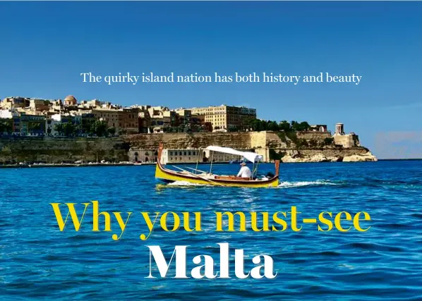  ?? PHOTOS BY CHRISTOPHE­R MUTHER/GLOBE STAFF ?? Tourists in a traditiona­l Maltese water taxi (called a dghajsa tal-pass) enjoy views of Valletta.