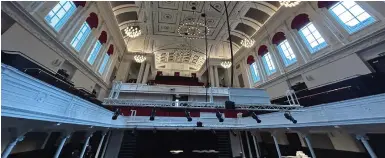  ?? ?? Paisley Town Hall is one of the cultural venues in Renfrewshi­re to undergo a multi-million-pound transforma­tion