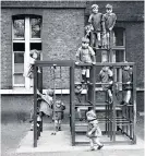  ??  ?? Stigma: nursery children at play in a foundling hospital, 1936