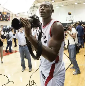  ?? DARREN CALABRESE/THE CANADIAN PRESS ?? Bismack Biyombo’s journey to the NBA has given him a better understand­ing of the world and himself.