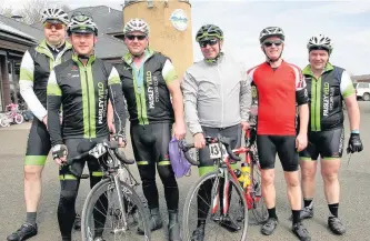  ??  ?? Dream team Paisley Velo racers show off their medals