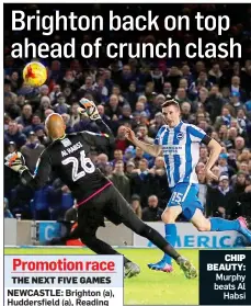  ??  ?? CHIP BEAUTY: Murphy beats Al Habsi