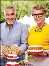  ??  ?? ALL IN GOOD TASTE: Paul Hollywood and Prue Leith will be serving up double entendres