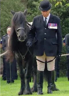  ?? ?? Poignant: Groom Terry Pendry with Emma on Monday