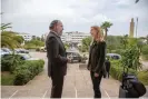  ?? Photograph: Showtime ?? Mandy Patinkin as Saul Berenson and Claire Danes as Carrie Mathison in season eight of Homeland: ‘I think that’s a wonderful and surprising love story,’ Danes says of their on-screen relationsh­ip.