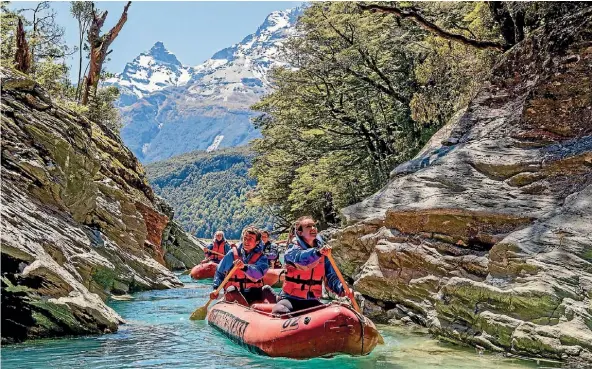  ??  ?? Dart River Funyaks take you on a journey to Paradise.