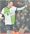  ?? | EPA ?? DARWIN Nunez of Liverpool netted twice against Bournemout­h.