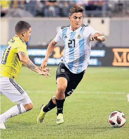  ?? (AP) ?? Sequía. En esta fecha Fifa, Dybala no jugó contra Guatemala e ingresó en el complement­o frente a Colombia.