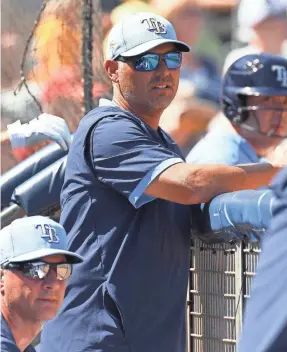  ?? JONATHAN DYER/USA TODAY SPORTS ?? Rays manager Kevin Cash deflects praise for his team’s success by pointing to the players.