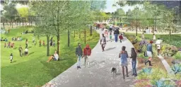  ??  ?? This rendering shows potential updates to Margaret T. Hance Park in downtown Phoenix.