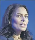  ??  ?? 0 Priti Patel was explaining why migrants come to the UK