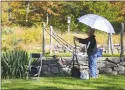  ?? Hearst Connecticu­t Media file photo ?? Donna Favreau, of Bethel, paints a picture at Weir Farm National Historic Site in Wilton in 2013.