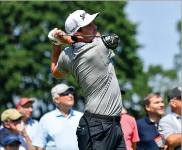  ?? File photo ?? Keegan Bradley, seen here at the CVS Charity Health Classic earlier in the year, sits at 3-under after the first round of the BMW Championsh­ip in Illinois. Justin Thomas and Jason Kokrak share the lead at 7-under.