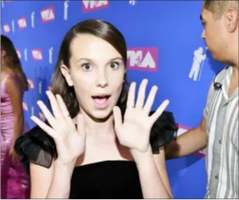  ?? PHOTO BY CHARLES SYKES — INVISION — AP ?? Millie Bobby Brown arrives at the MTV Video Music Awards at Radio City Music Hall on Monday in New York.