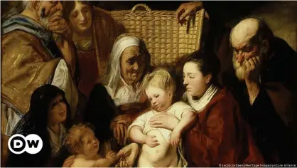  ??  ?? "La Sagrada Familia con Santa Ana, el Joven Bautista, y sus padres", obra del pintor barroco Jacques Jordaens.