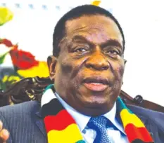  ??  ?? President Mnangagwa