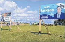  ?? DAVE STEWART/THE GUARDIAN ?? While there are municipal election signs already up in Stratford and Cornwall, they aren’t permitted yet in Charlottet­own and Summerside. According to the Municipal Government Act, each municipali­ty must make its own election signage bylaw.