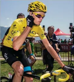  ?? FOTO: GREGERS TYCHO ?? Chris Froome fra Team Sky får ingen sympati for brugen af astma-medicinen salbutamol fra Mathieu van der Poel.