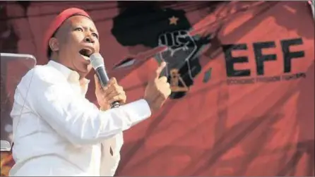  ??  ?? EFF leader Julius Malema has accused Indians of ill-treating Africans.