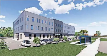  ?? RENDERINGS PROVIDED BY CITY OF PORTSMOUTH ?? A three-story medical building is proposed for 360 Corporate Drive in Portsmouth at Pease Internatio­nal Tradeport.