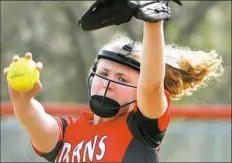  ?? Haley Nelson/Post-Gazette ?? Ashley Seamon of West Allegheny winds up for a pitch.