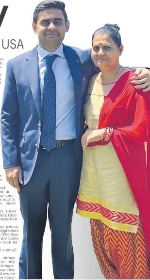  ?? Picture: SUPPLIED ?? Dr Shelin Chand with his proud mum.