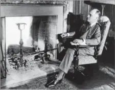  ?? ASSOCIATED PRESS ?? FDR sits by his fireplace in Hyde Park, N.Y.