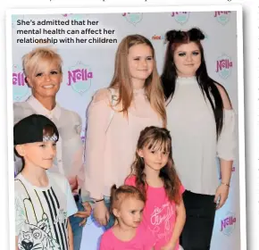  ??  ?? She’s admitted that her mental health can affect her relationsh­ip with her children