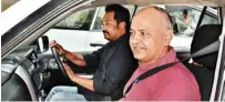  ?? PIC/PTI ?? Manish Sisodia comes out after the meeting at Delhi Chief Minister Arvind Kejriwal’s residence in New Delhi on Thursday