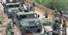  ?? ?? El martes fueron enviados a urique elementos de la Gn y del ejército Mexicano